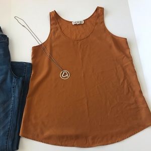 Mustard yellow tank top size Large by pink rose